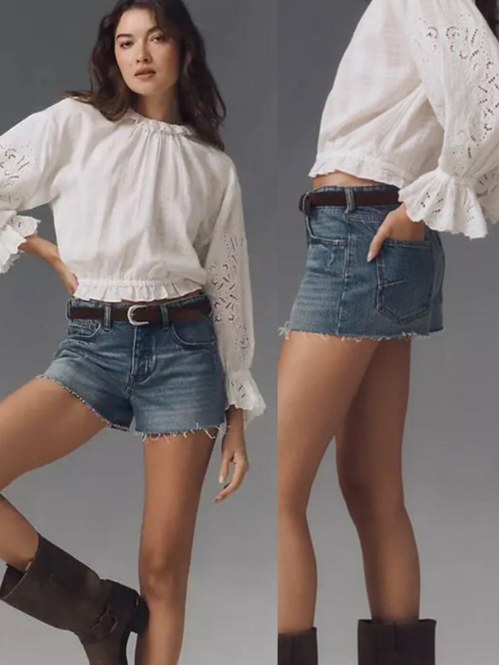 New Anthropologie Pilcro the Devon Denim Shorts - 26 waist - Picture 1 of 7
